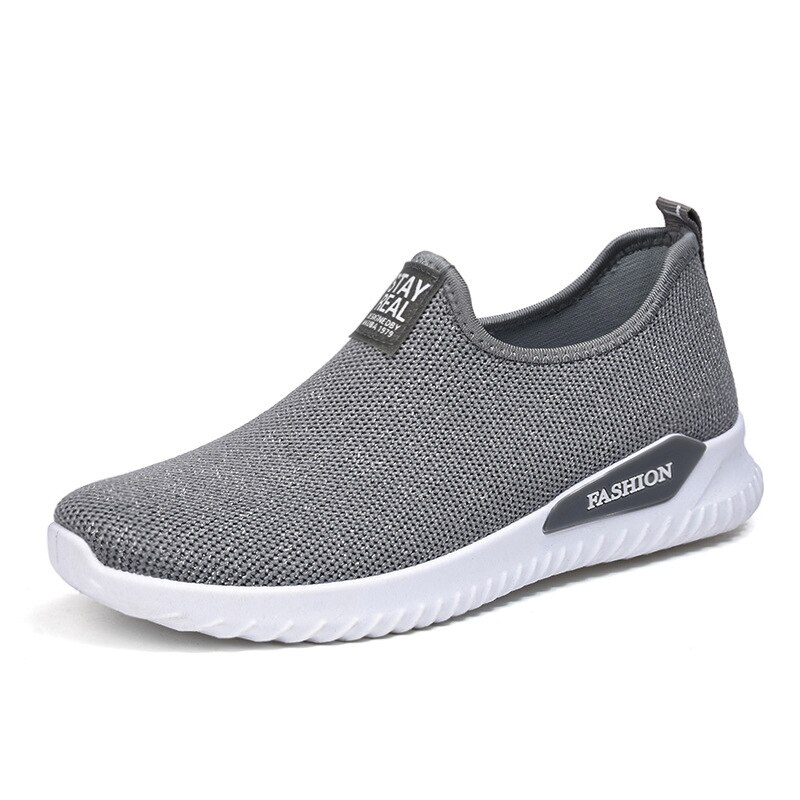 Zpxhsm zomer dames casual gevulkaniseerde schoenen dames sneakers dames gebreide platte schoenen dames slip on dames loafers  a540: Grijs / 6