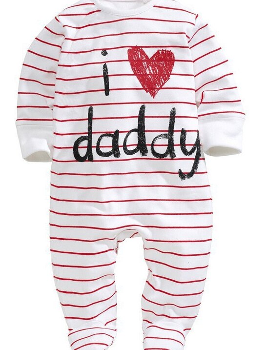 I Love Mummy Daddy Infant Toddler Newborn Baby Boys Girls Romper Long Sleeve Cotton One-piece Outfit Baby Casual Clothes