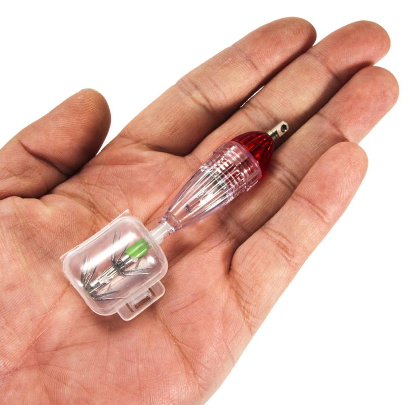 Squid Lure Lamp LED Fishing Lure With Hook Night Flashing Fishing Lamp Underwater Fishing Light Squid Lamp Lures Fishing Tackle