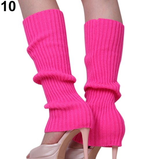 Frauen Bein Wärmer Solide Süssigkeit Farbe betroffen Winter Beinlinge verlieren Stil Stiefel Socken: Rose rot