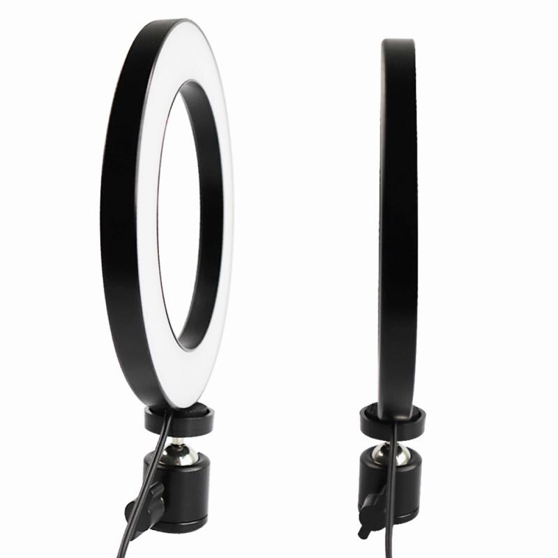 EUROXANTY®| Cerceau de lumière | 16cm 6 "| Anneau lumineux à LED | Cerceau de lumière avec trépied | Anneau de lumière | Maquillage | Tik Tok | Plaza España