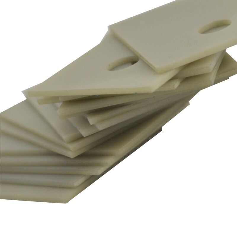 Hoja de cerámica de nitruro de aluminio, disipador de calor cerámico resistente a altas temperaturas, hoja de aislamiento de sustrato de 1mm * 20*25, 10 Uds.