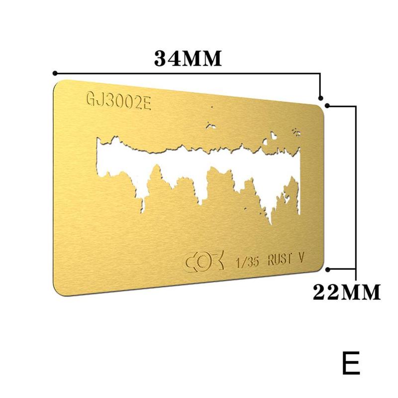 1pcs DIY Model Craft Making Painting Stenciling Tools Spray Plate Etch Sheet Metal Masking Plates Airbrush Decoration Supplies: E