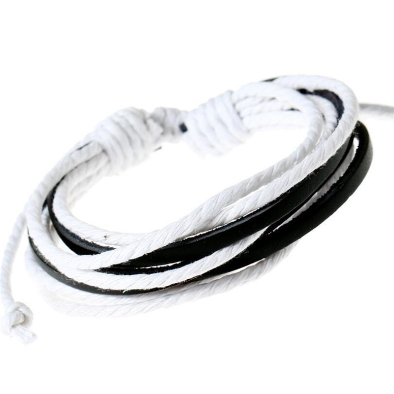 Boheme håndvævet læder armbånd retro mænd og kvinder vilde flerlags armbånd punk stil personlighed armbånd navn armbånd