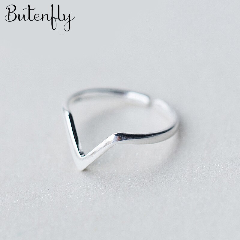 Arrivals Charmant Brief V Ring Voor Vrouwen Boho Knuckle Partij Ringen Gothic Punk Sieraden Cadeaus Voor Meisjes
