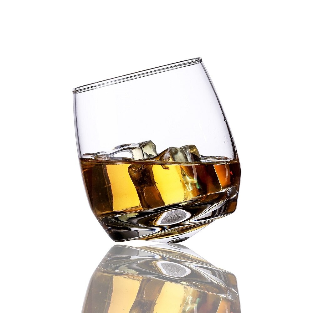 Thailand Spin Roly-poly Whiskey Glass Whipping Top Wine Glass Whisky Tumbler Cup Beer Mug For Bar Party: 1 Pieces