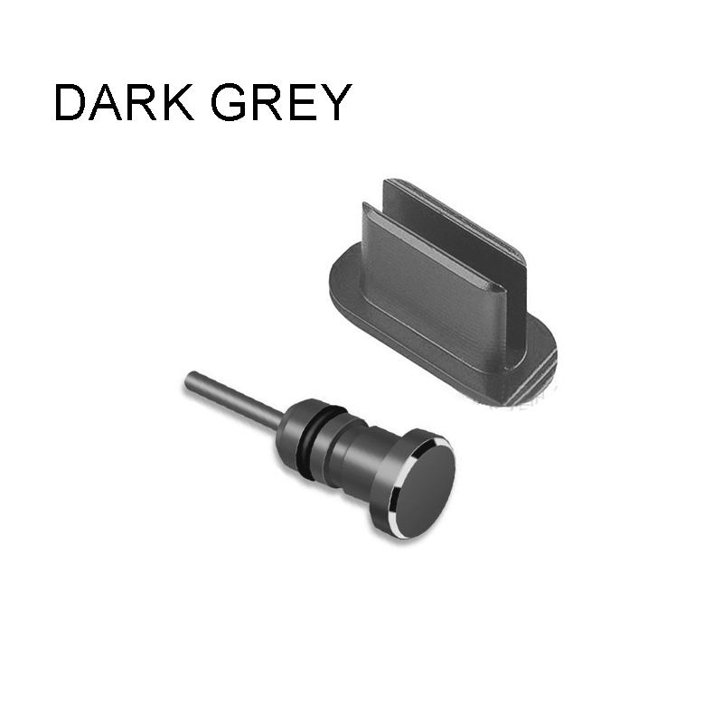 Protector de teléfono Usb c, enchufe antipolvo para Usb, cubierta antipolvo, accesorios para teléfono celular, tapa antipolvo tipo c, conector para auriculares: Grey