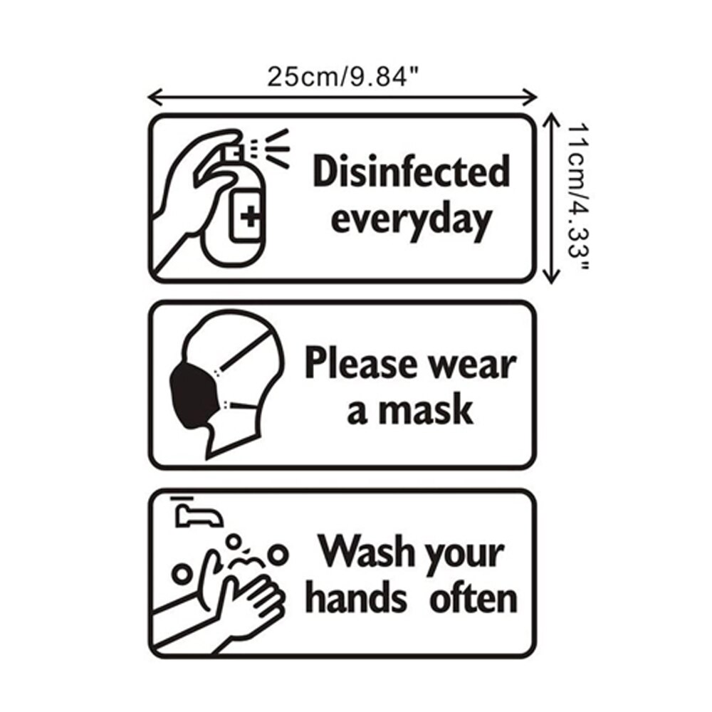 Self Adhesive Remind Sign for Glass door