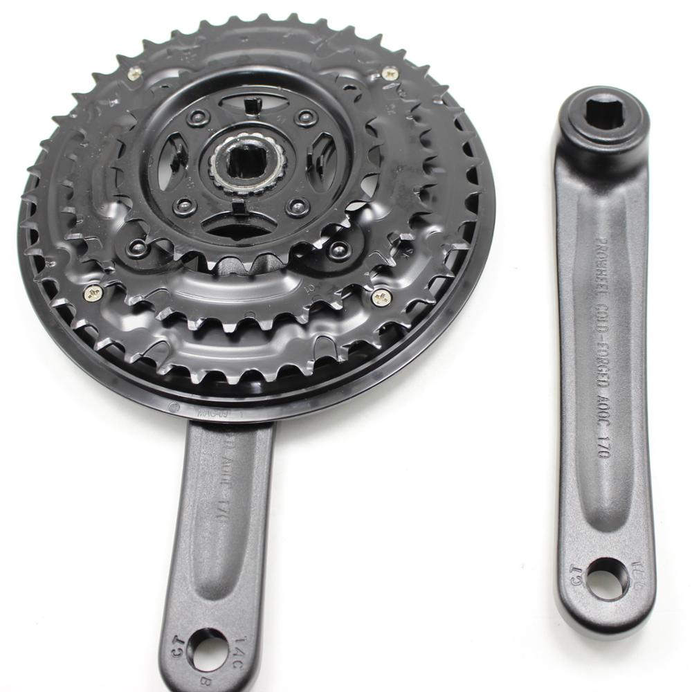 PROWHEEL 7/8/9 Speed MTB Bike Crank Set 24/34/42T 170mm Hollow Tooth Plate Bike Crank Set MTB Bicycle Crankset Sprocket