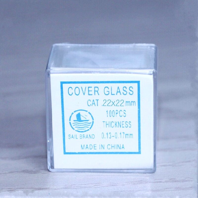 Microscope Glass Slide Cover Slips Blank Slides Microscope Accessories 100pcs 18x18mm 20x20mm 22x22mm 24x24mm