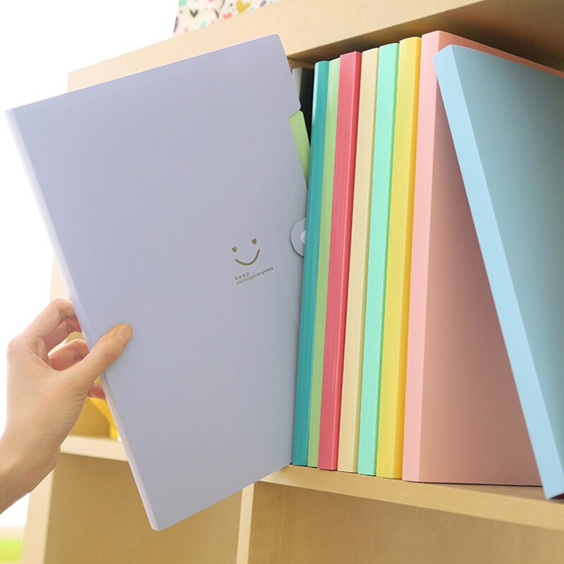 Uitbreidbare archiefdoos accordeonmap  - 5- pack 5 vakken plastic accordeonmap organizer  a4 briefformaat drukknop papieren orgel