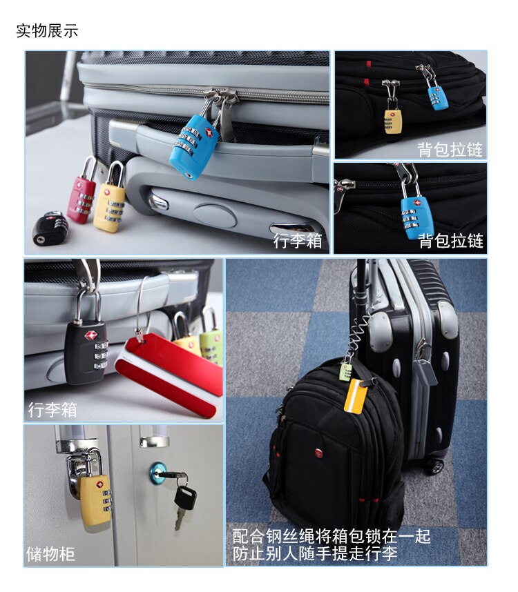 Master Lock Pc Lock Tsa Sloten Smart Combinatie Voor Travel Bagage Koffer Anti-Diefstal Code Hangslot Custom Sluizen