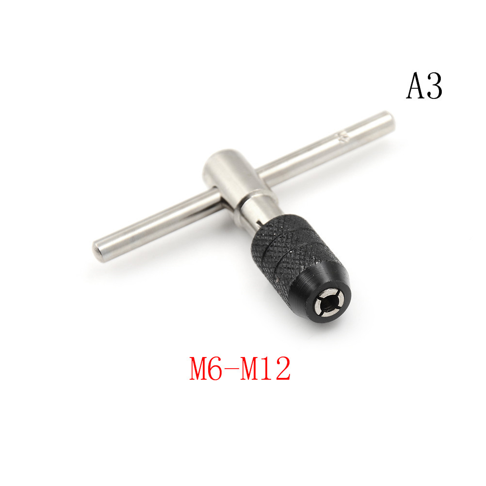 T Type Machine Hand Tap Wrench Screw Thread Taps Reamer M3-M6/M5-M8/M6-M12 Screw Tap Holder Hand Tool: A3