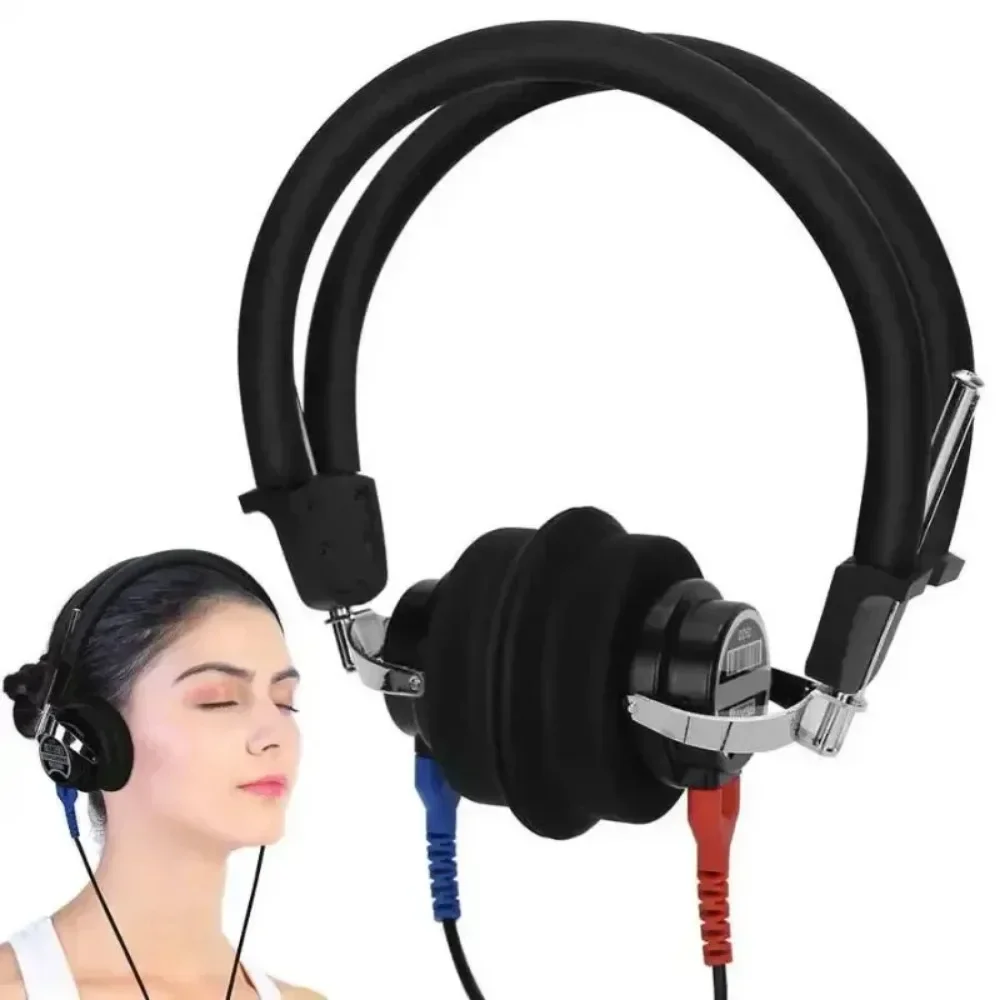 Professionelle luftleitungskopfhörer, hörtest-ohrhörer, tragbarer tdh- 39 dd45- audiometer-kopfhörer, kopfhörer für hochempfindliche ohren