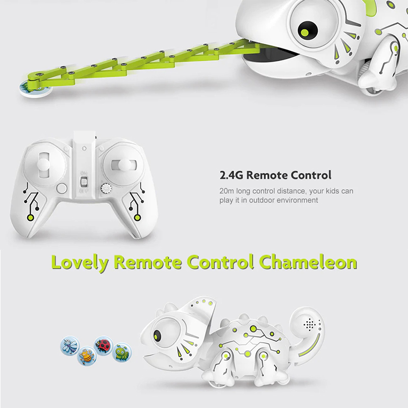 RC Chameleon Pet for Kids 2.4 G Intelligent Toy Robot For Children Kids as Birthday Funny Toys Remote Control Reptile Anima