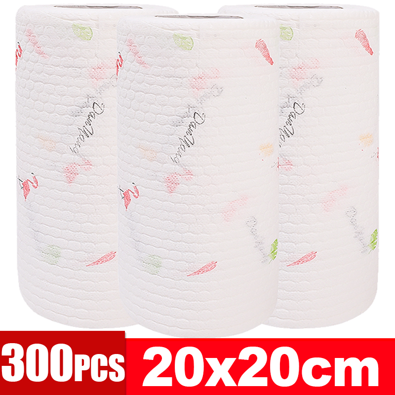 Trapos desechables de cocina, paños de limpieza reutilizables no tejidos, toallas de lavado para el hogar, paños de cocina, toallitas de trapo, herramientas limpiadoras de tela: Azul cielo