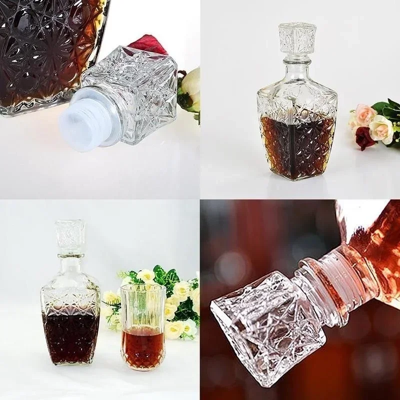 Bouteille de vin en verre sans plomb, carafe à whisky pour liqueur, Bourbon Scotch 800 ml