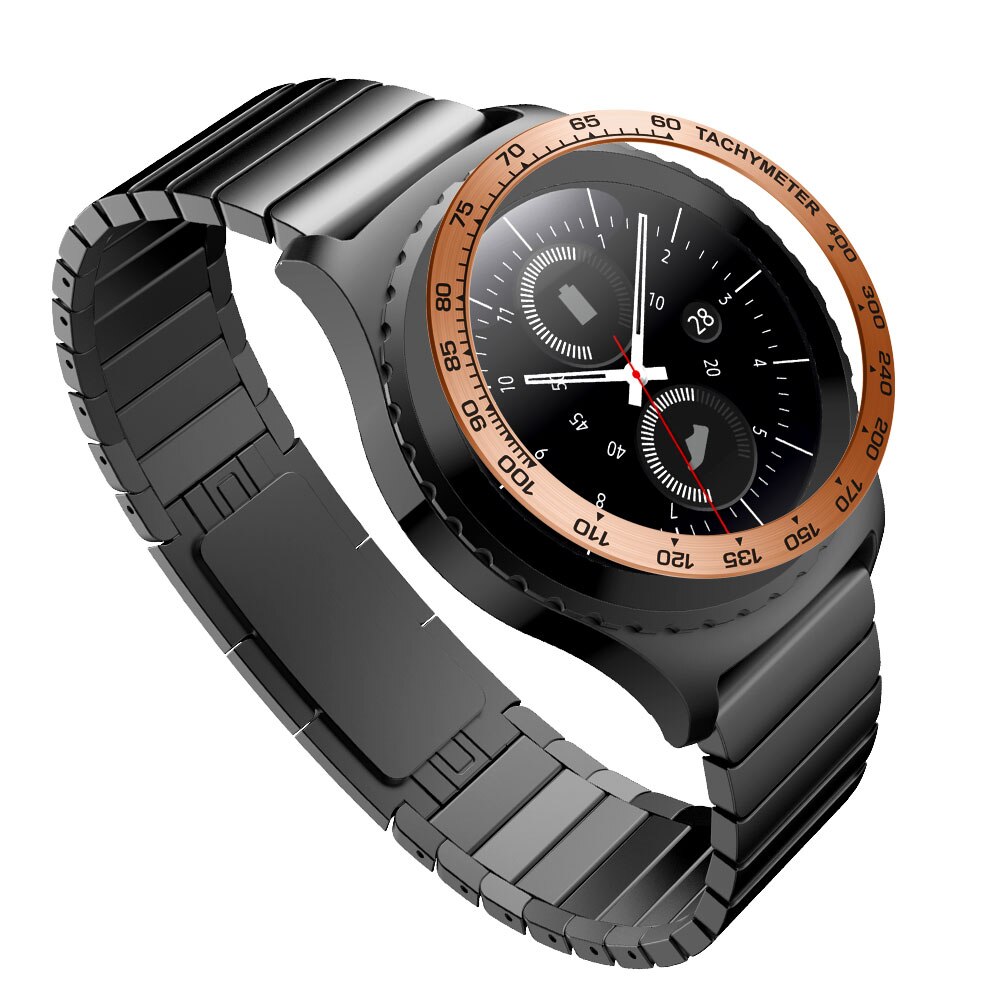 Funda para Samsung Gear S2 SM-R720 Sport Galaxy de 42mm, cubierta de protección adhesiva con anillo y bisel