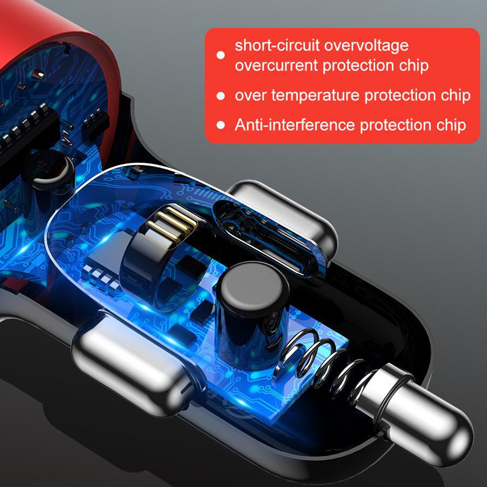Bil trådløs ladestander hurtig opladning 3a mini bærbare dual usb telefon biloplader adapter hurtig opladning