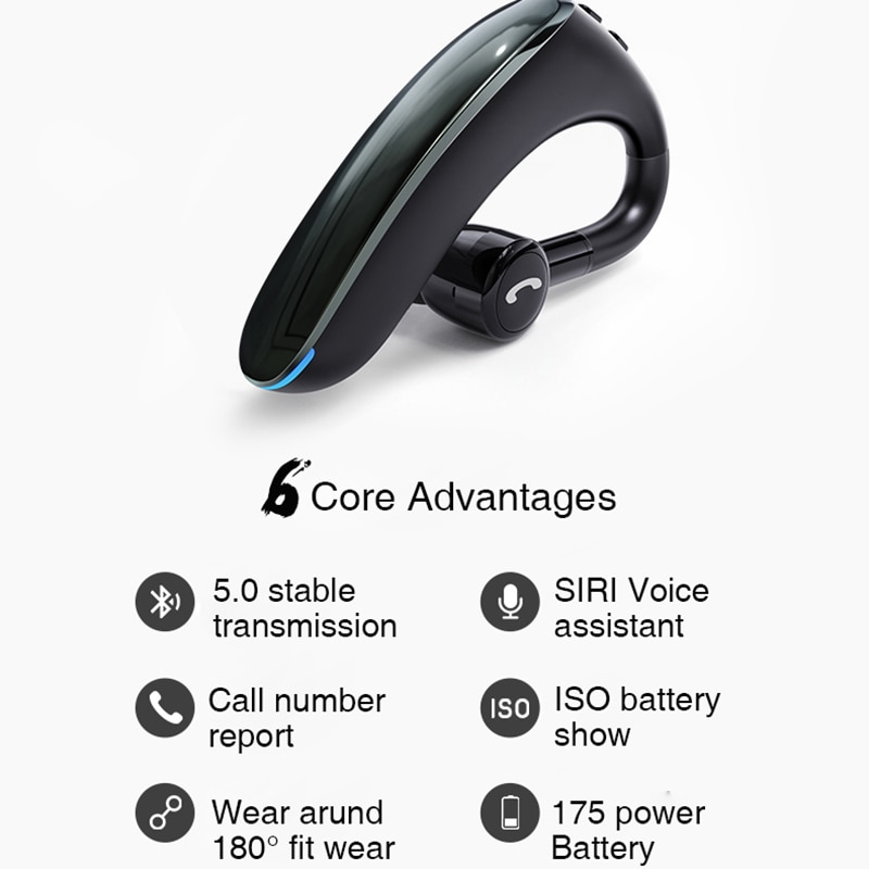 LYMOC Graphene 5.0 Bluetooth Earphones Wireless Headsets Nosice Cancelling HD MIC Handsfree Business Driver for iPhone Xiaomi