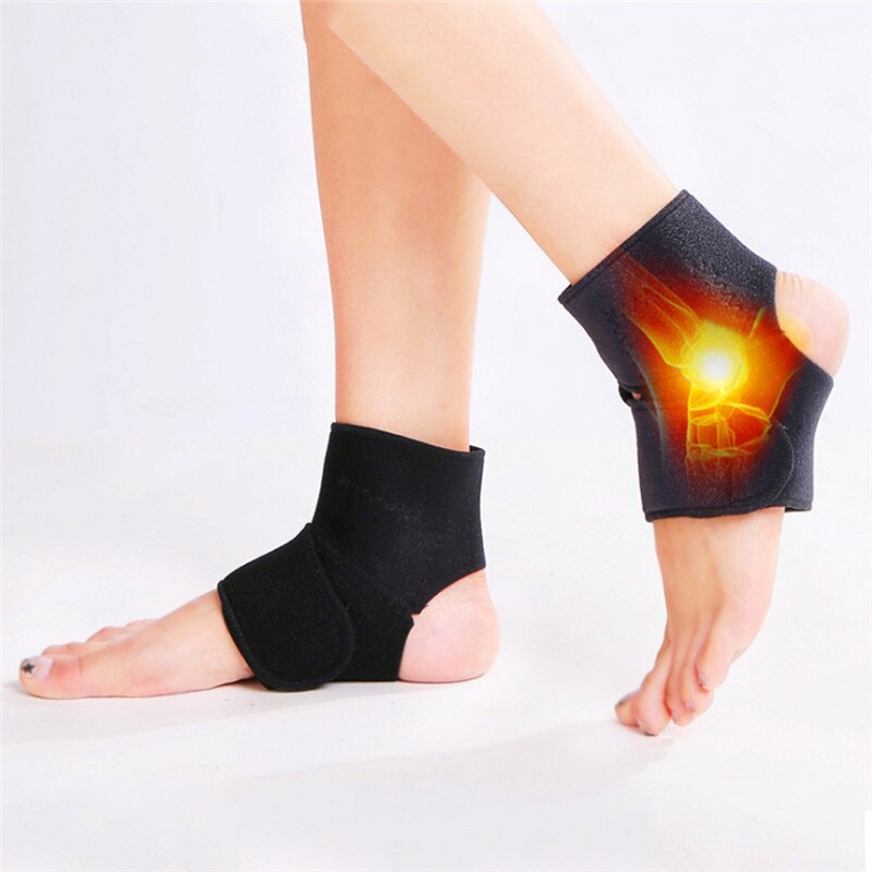 1Pair Tourmaline Self Heating Magnetic Therapy Foot Ankle Massage Belt Pad Magnetic Therapy Self-heating Thermal Ankle Pad Belt