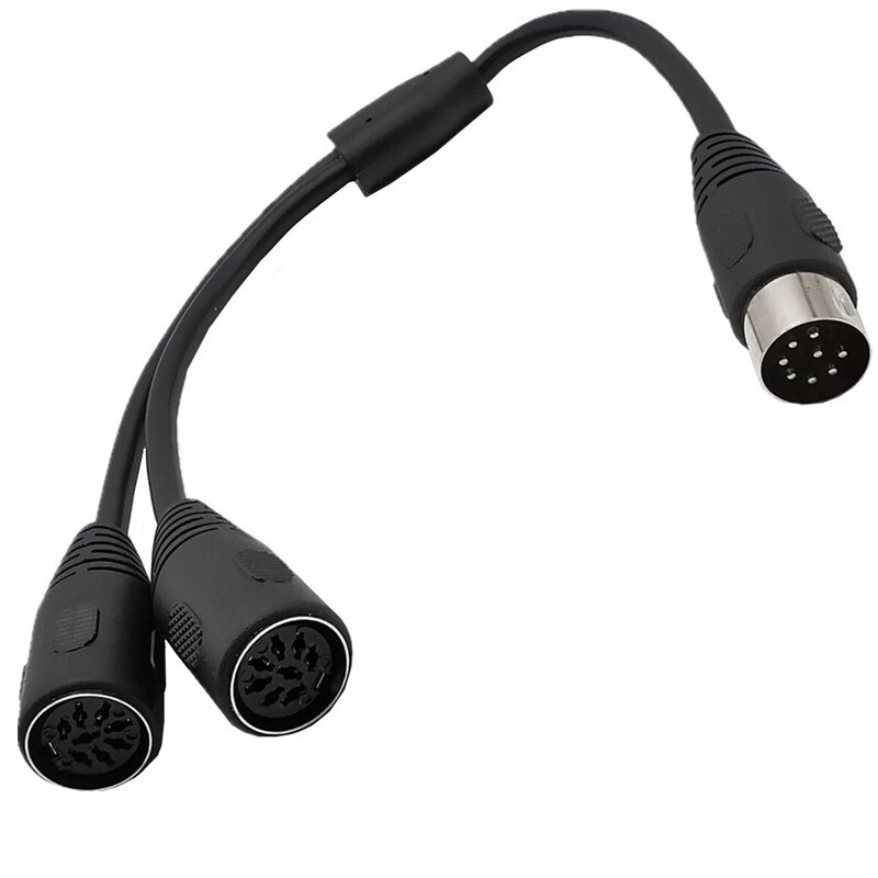 0.3m midi din 8- pin splitter y adapter han  to 2x hunkabel 30cm