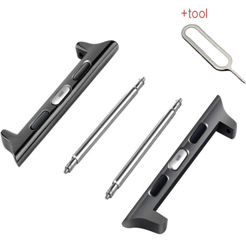 Connecteur pour bracelets de montre Apple série 9 8 7 6 5 4 SE 44mm 41mm 45mm Ultra 2 49mm, barre à ressort, fermoir métallique, adaptateur en acier inoxydable