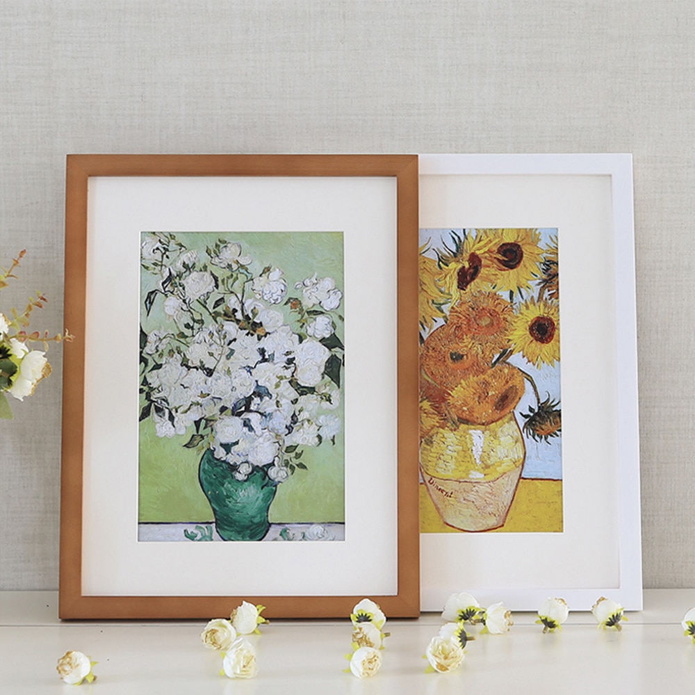 6 inch  a4 maten scandinavische eenvoudige houten fotolijst canvas olieverf schilderij wanddecoratie rechthoekig frame voor thuisdecoratie