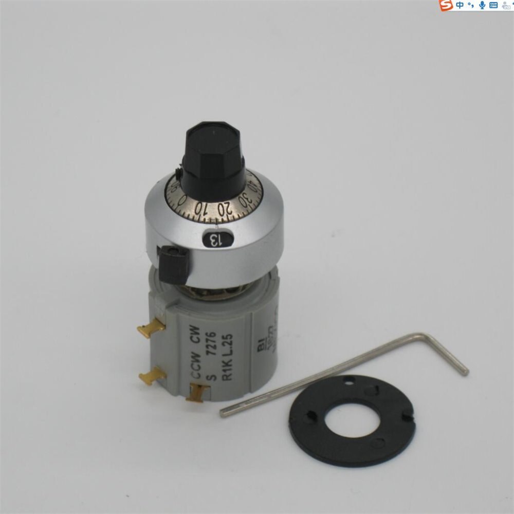 Original Potentiometer, embroidery machine spare parts - CCW CW S 7276 R1K L.25, BI Mexico + Digital knob