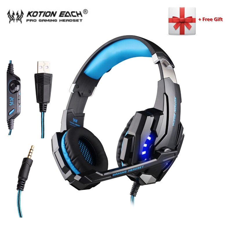 KOTION EACH G9000 gra słuchawki 3.5mm słuchawki PS4 słuchawki do gier słuchawki z mikrofonem na PC Laptop playstation 4
