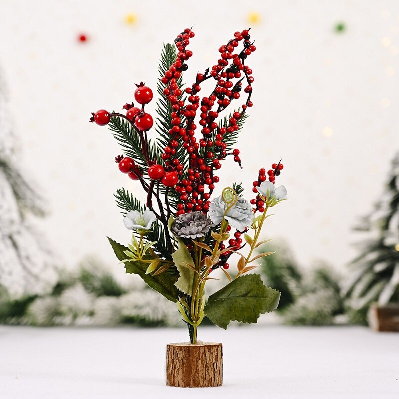 Kunstige juletræ mini xmas træ bord dekoration jul ornament år noel navidad natal fest forsyninger
