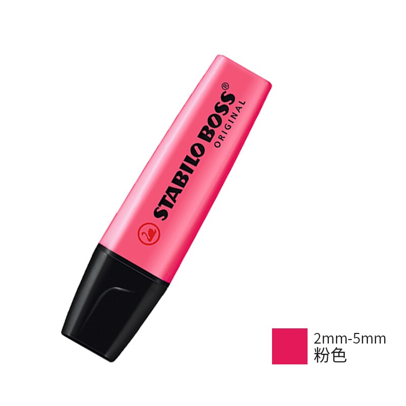STABILO BOSS Pastel Highlighter Original Markers Environmental Pens For School Office Marking Focus Stationery 1Pcs: pink 1pcs