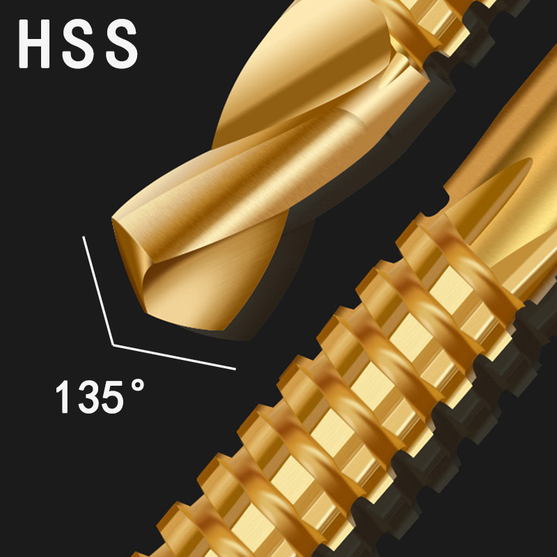Juego de brocas helicoidales HSS, 6/2 Uds., 3-8mm, ranurado dentado, grifo de corte, sierra en espiral, sierra perforadora de madera, Metal y plástico, herramientas de taladro de titanio