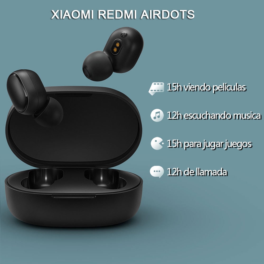 Alkuperäiset xiaomi redmi airdots tws bluetooth 5.0 langattomat bluetooth kuulokkeet stereo basso nappikuulokkeet