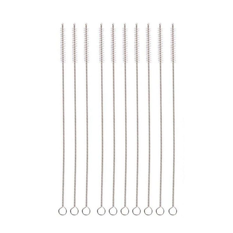 Spazzola per la pulizia della cannuccia, spazzole per la pulizia del tubo della spazzola per tubi in Nylon, Set di 10: Default Title