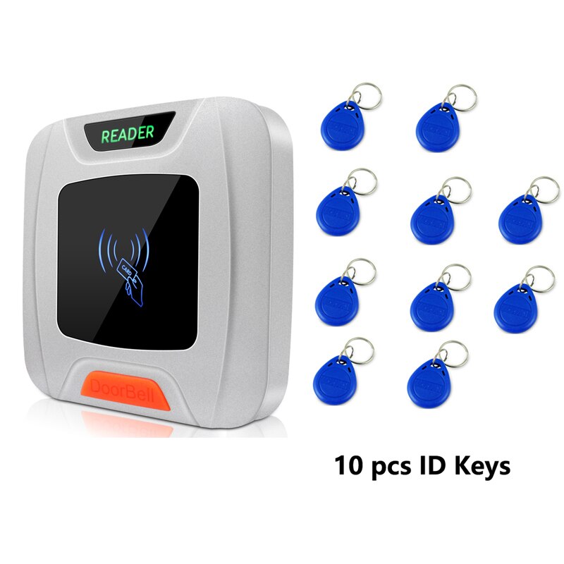Proximity Kaartlezer Wiegand 26 Uitgang IP65 Waterdichte Toegangscontrole Slave Reader Beveiliging Rfid Em Id Card Reader: D83R 10 ID key