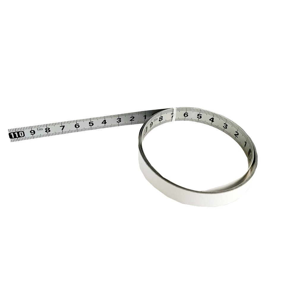 Adhesive Backed Tape Measure Backing Miter Saw Track Metric Carbon Steel Ruler Tape Measurement 1/2/3/4/5M: Stainless Steel / left-right reading2m