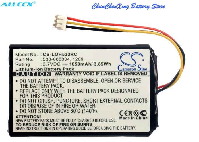 Cameron sino 1050 mah batteri 533-000083, 533-000084 for logitech 915-000198, harmony touch, harmony ultimate, harmony ultimate one