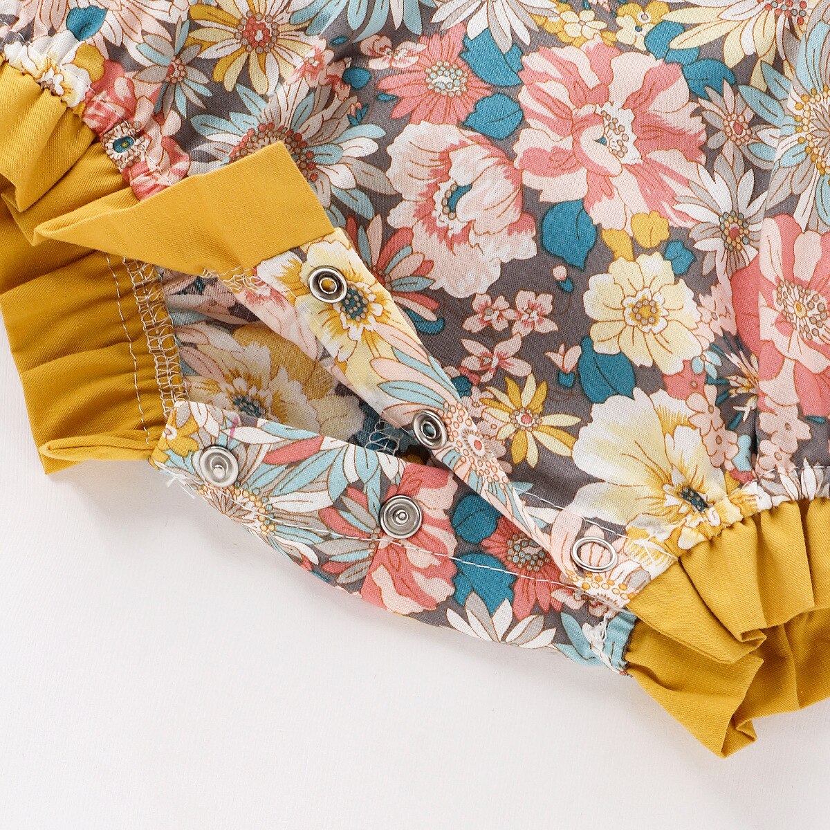 Baby Jumpsuit Zomer Baby Meisje Jongen Katoen Bodysuit Korte Mouwen Kleding Bloemen Zachte Set Chinese Stijl Romper Kinderen Kleding