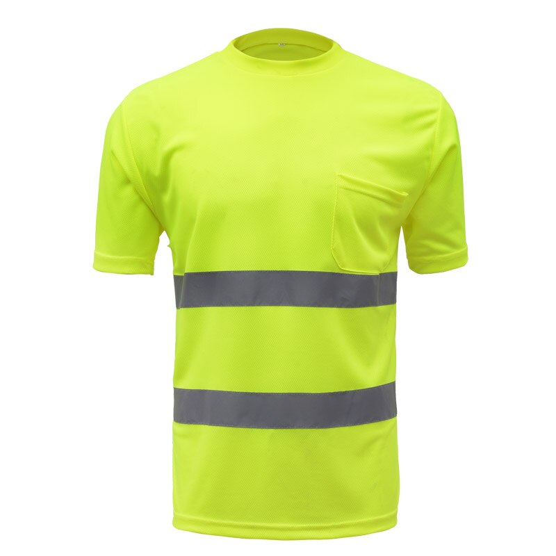 Høy synlighet sikkerhetsrefleks arbeidsskjorte herre sommer høy synlighet for arbeid