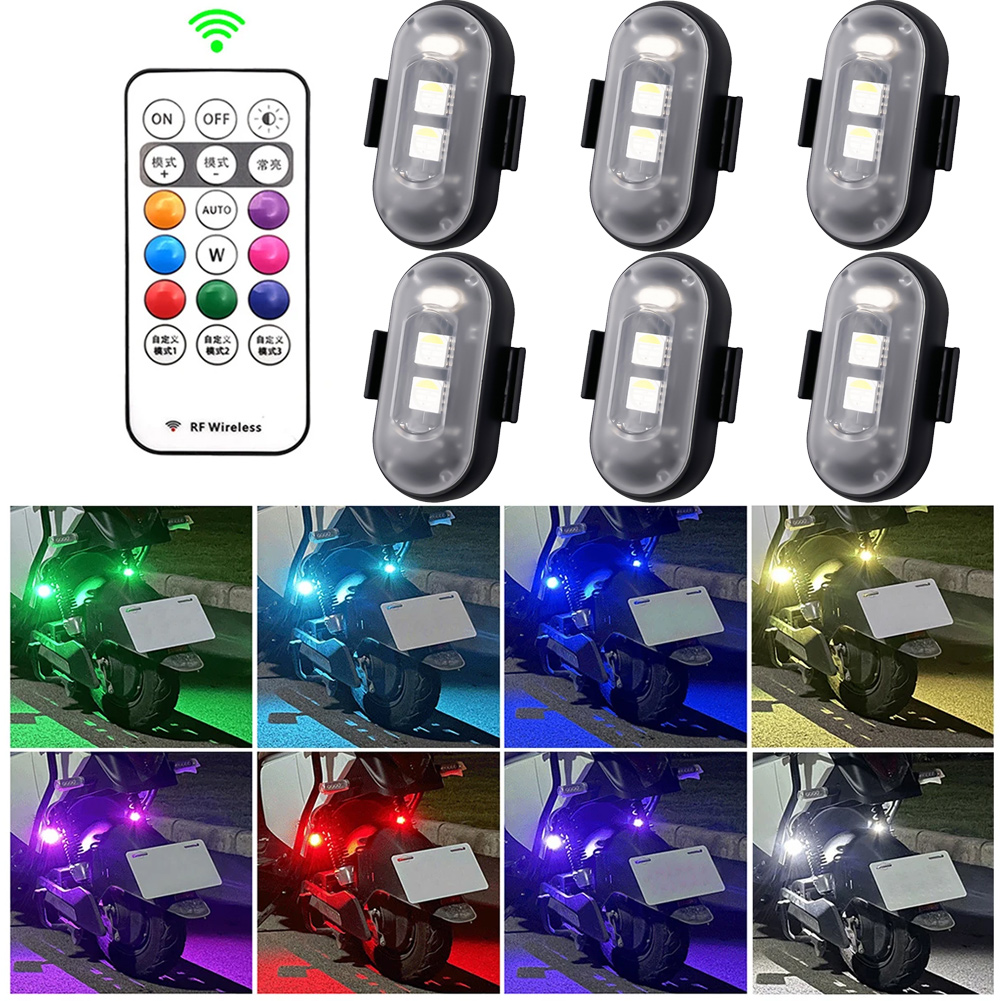 Draadloos licht Vliegtuigen Vliegtuig Helikopter Waarschuwingslichten RGB Led Vliegtuigen Stroboscooplichten Motorverlichting LED-flitspositie