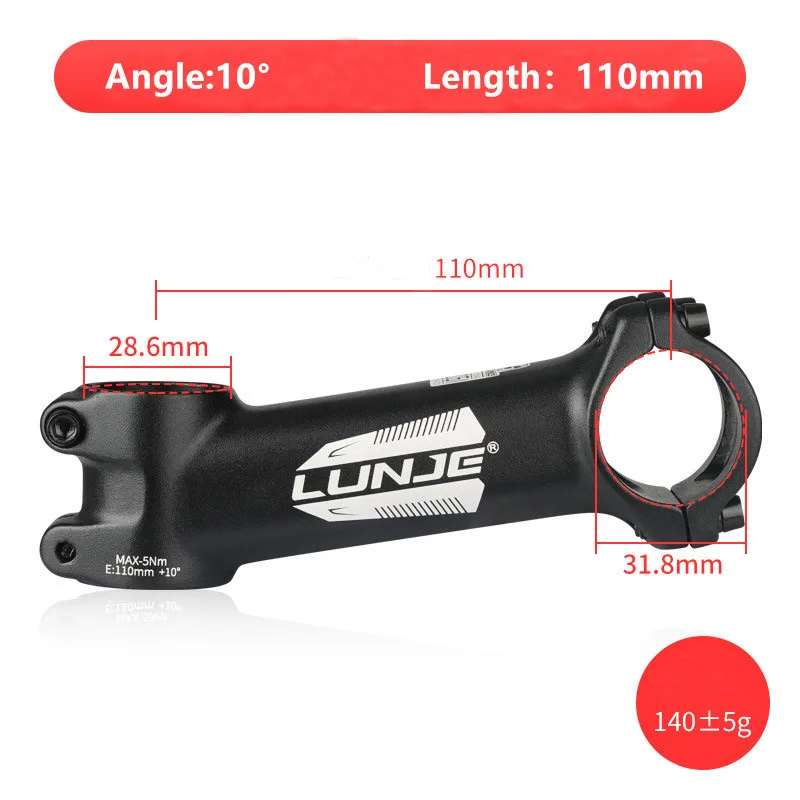 Ultralight Bike Stem 17 Degree Aluminium Alloy MTB Road Bicycle Stem 31.8mm 60/70/80/90/100/110 Mountain MTB Bicycle Power Parts: Chocolate