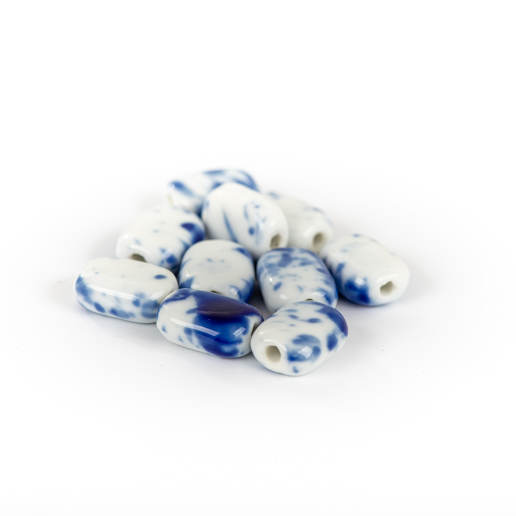 18# 10 stück quaderförmige kugel-keramikperlenkette, einzigartige keramikperlen  #iy213: Default Title