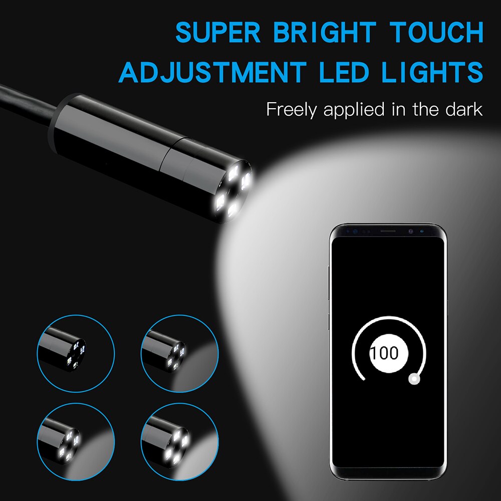 14mm WIFI Endoscope Camera Screen Display Waterproof 2m/5m/10m Inspection Borescope For Iphone Android Phone F230
