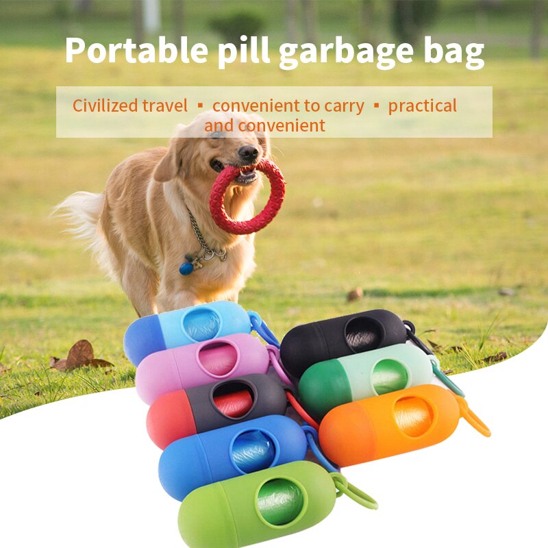 Pil/Bone 8 Kleur Hond Kak Zak Dispenser Afval Garbage Houder Dispensers + Kak Tassen Set Huisdieren Honden trash Schoonmaakproducten