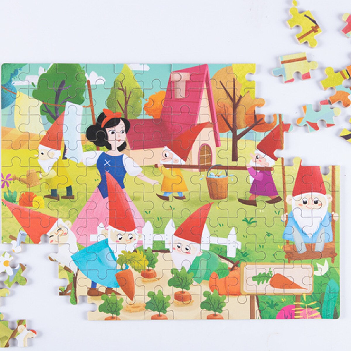 120 stück Eisen Box Verpackung Holz Cartoon Puzzle Spielzeug Kinder Intelligenz Entwicklung Tangram Und Jigsaw Puzzle Spielzeug