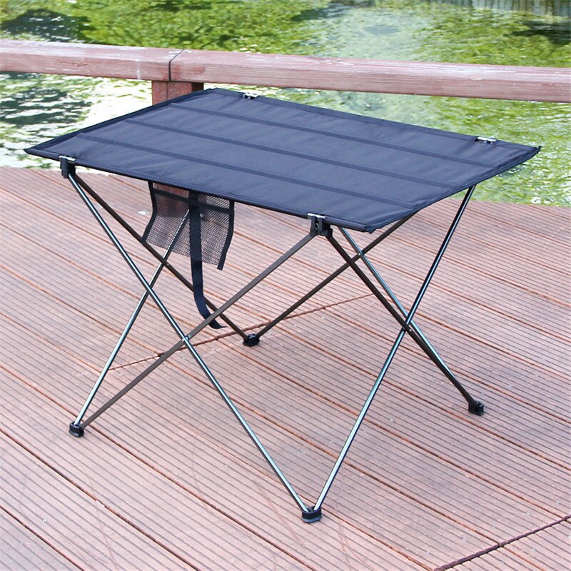 Portable Foldable Table Camping Table Outdoor Furniture Computer Bed Tables Picnic Aluminium Alloy Ultra Light Folding Desk: 76x56x42 grey