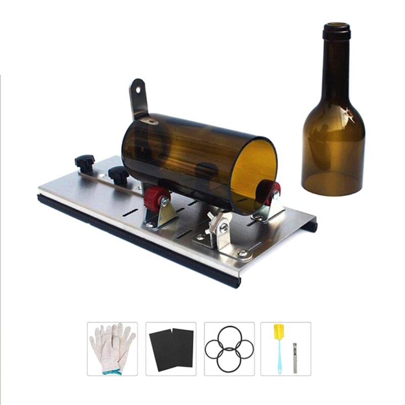 Glass Bottle Cutter DIY Machine For Cutting Wine Beer Whiskey Alcohol Champagne Craft Gloves Glasses Accessories Tool