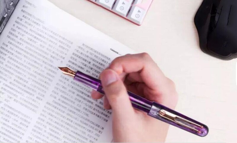 Picasso Celluloid Fountain Pen Pimio EtSandy Aurora Purple PS-975 Iridium Fine Ink Pen Writing Pen for Business Office