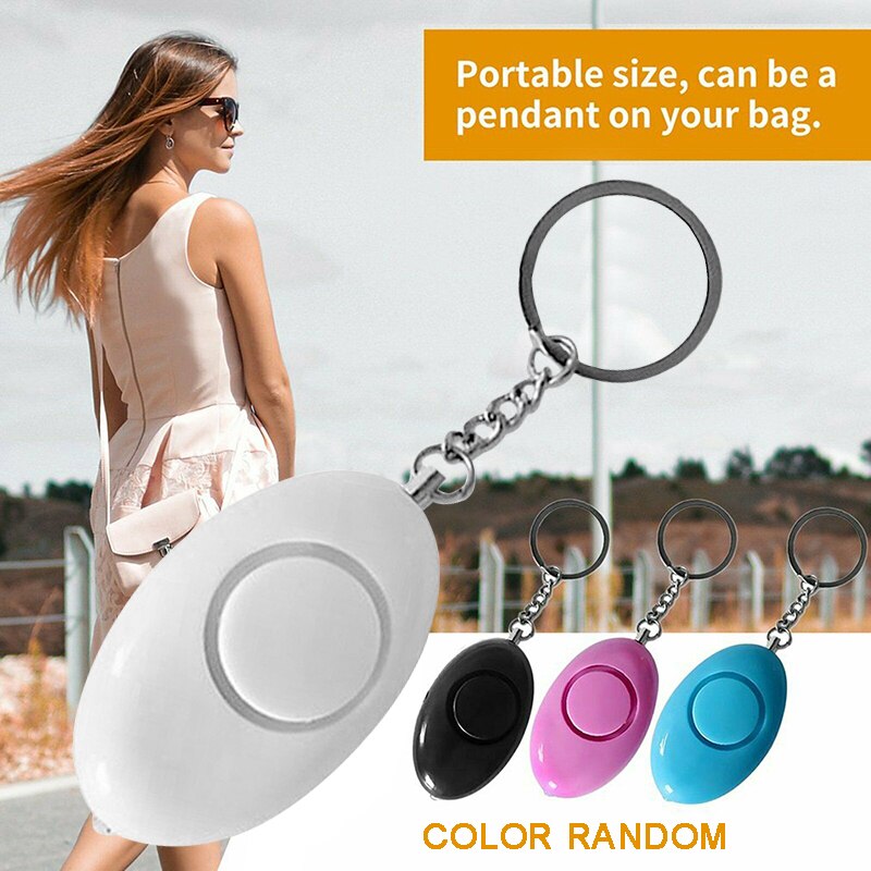 Egg Shape Personal Safety Alarm Keychain Security Protect Alert Scream Loud Keychains Emergency Alarms for Girl Women Children